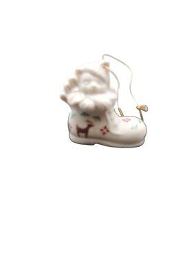 Pfaltzgraff  Nordic Christmas Cat in Boot  Ornament 2" x 2"